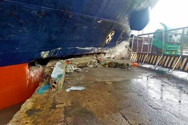 貨櫃船擦撞馬尼拉港口碼頭 財團法人船舶暨海洋產業研發中心